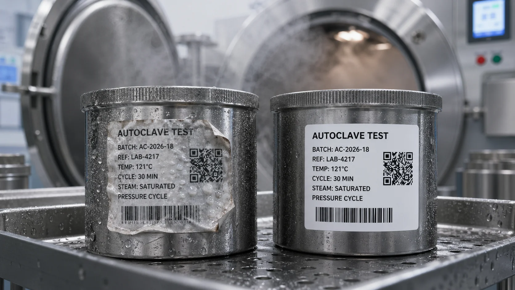 Instrumental médico sometido a ciclos de esterilización en autoclave
