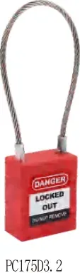 Candado de seguridad con arco de cable