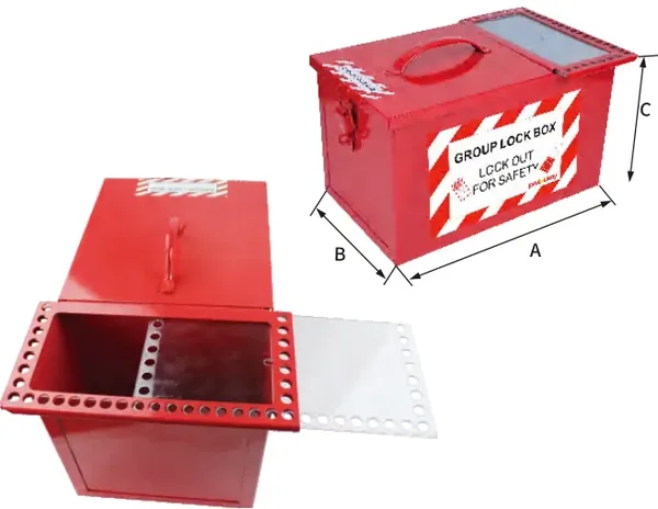 Caja de bloqueo colectivo portátil