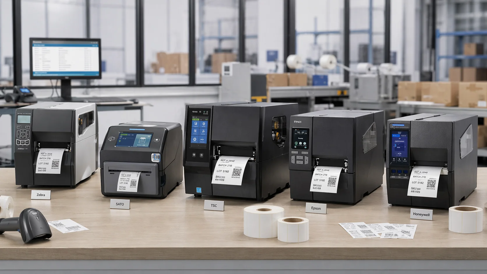 Modelos de impresoras para etiquetas industriales: transferencia térmica, térmico directo e inkjet color
