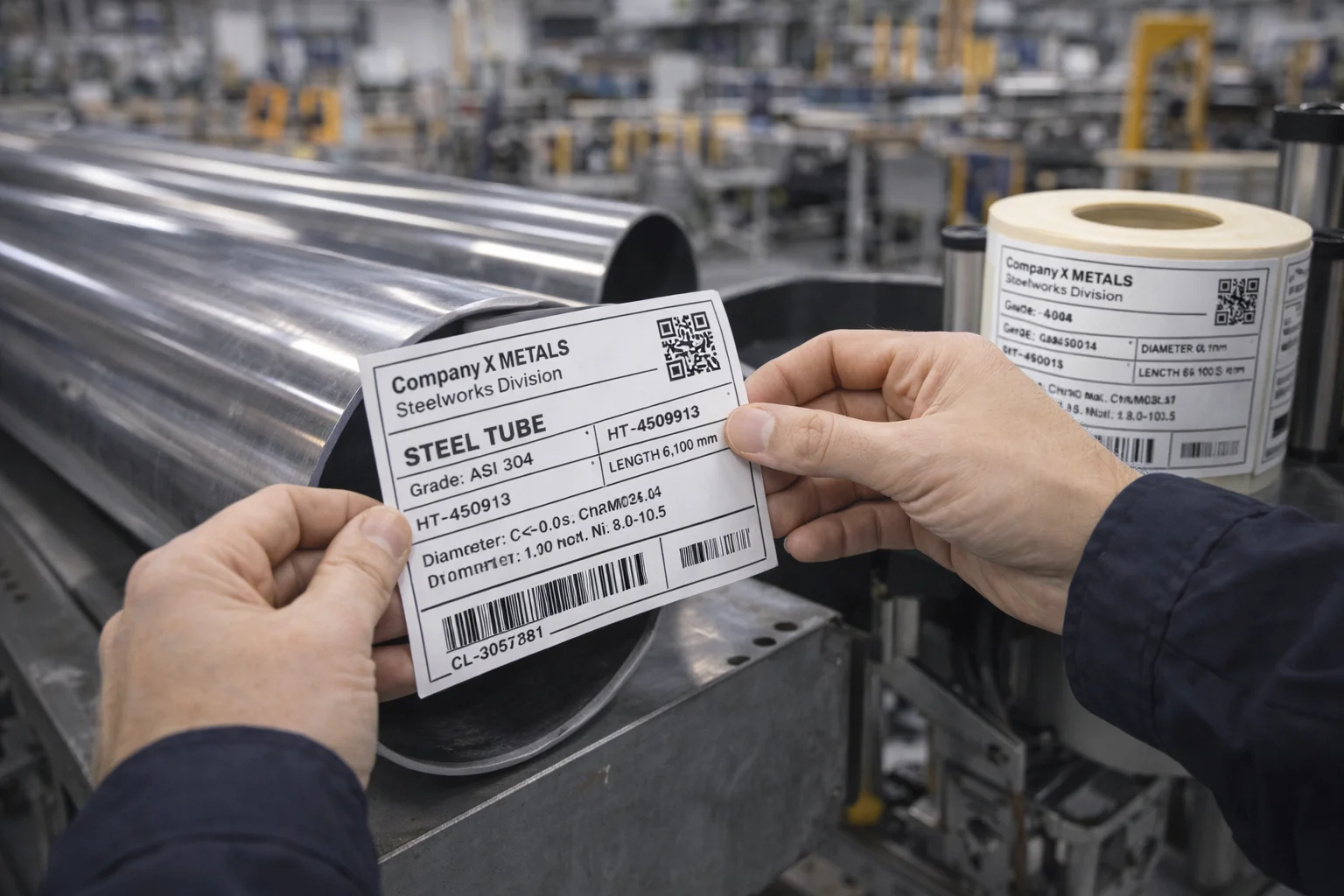 Etiquetas industriales para metalurgia y siderurgia