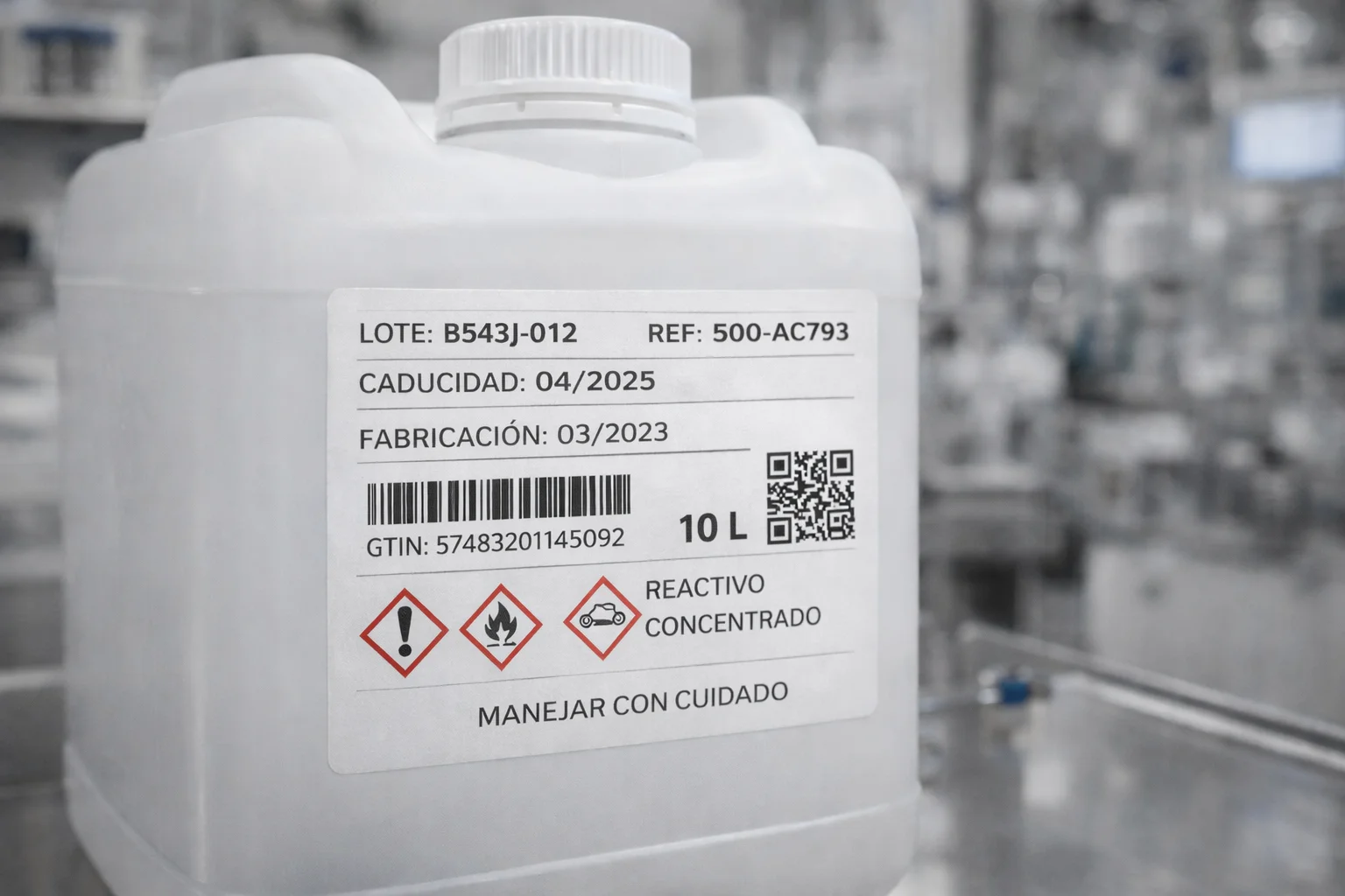 Etiquetas industriales para química y farmacia