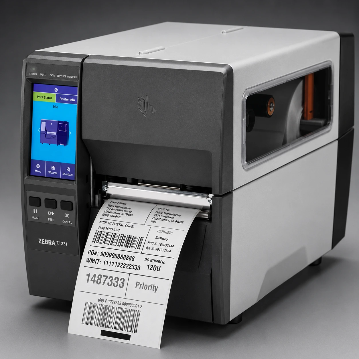 Impresora industrial Zebra ZT231 (sustituye a ZT230) de transferencia térmica y térmico directo